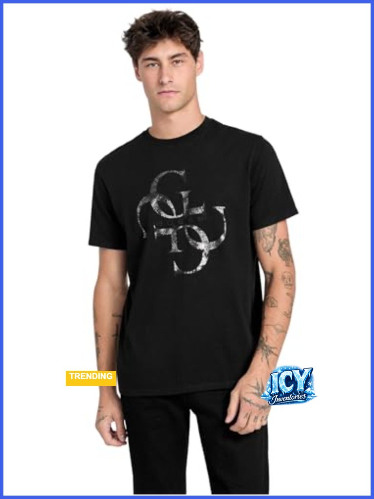 Men's Eco Short Sleeve Tee With Quattro G Logo - Crew Neck Organic Cotton